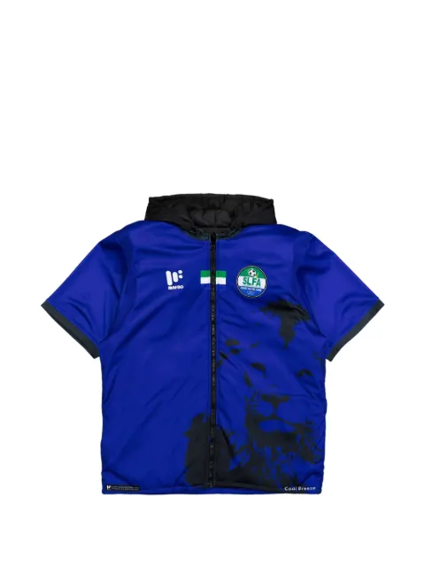 PROTOTYPES padded graphic-print gilet Blue PT09OW07USMI