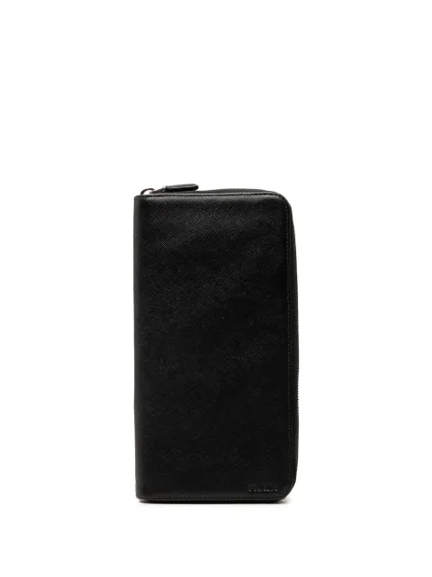 Prada Pre-Owned 2010-2026 Saffiano Zip Around Wallet long wallets Black P05Y4MRUVP4VBEYS