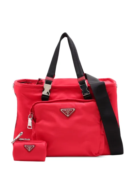 Prada Pre-Owned 2019-2026 Tessuto Pet Carrier Bag travel bag Red L1LTCS8FPL2UHP5S