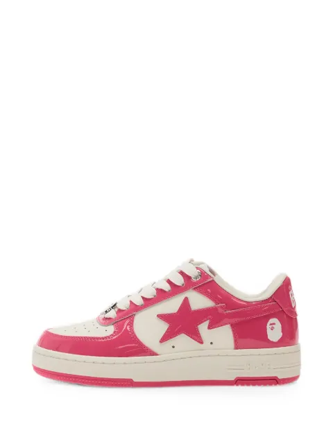 A BATHING APE® Bape Sta 1 patent leather sneakers Pink 001FWM302301LPNK
