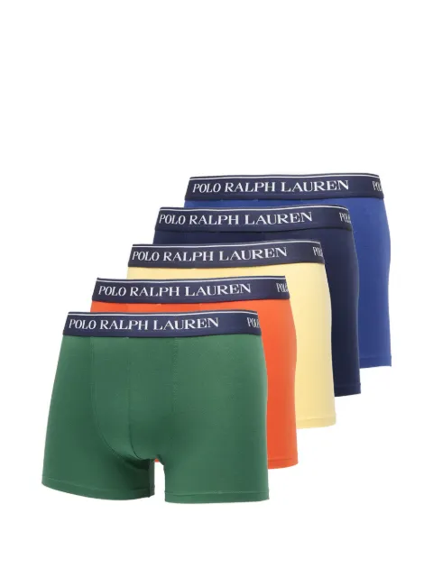 Polo Ralph Lauren logo-waistband trunks set of five Green 714864292029
