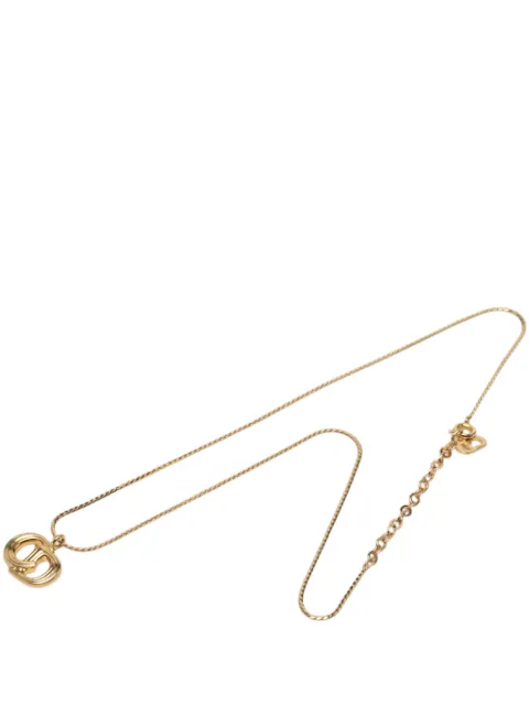 Christian Dior Pre-Owned 20th Century Gold Plated CD Logo Pendant Necklace costume necklace Gold Z84X4HT614V5ZJTP