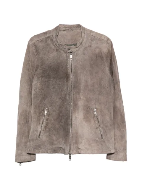 Giorgio Brato zip-up suede jacket Grey GU27F8299VGTM