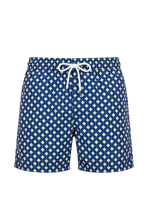 Fedeli geometric-print drawstring swim shorts Blue 0031847744
