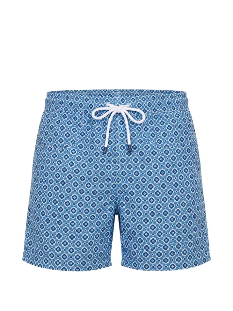 Fedeli geometric-print drawstring swim shorts Blue 0031847746