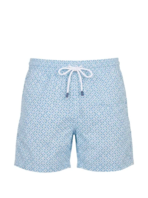 Fedeli geometric-print drawstring swim shorts Blue 0031847761