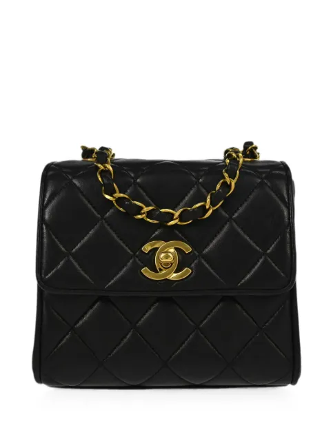 CHANEL Pre-Owned 1995 quilted CC turn-lock shoulder bag Black 167180