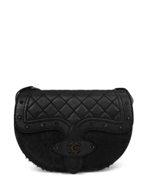 CHANEL Pre-Owned 2014 Paris-Dallas star-studded shoulder bag Black 167142