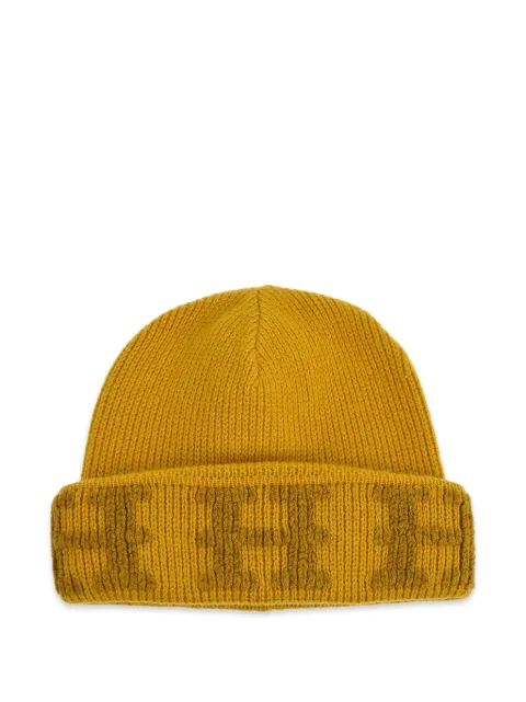 Hermès Pre-Owned 1990-2000s H-logo knit beanie hat Yellow 166891