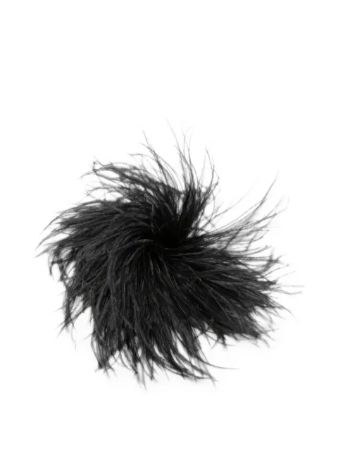 Gianluca Capannolo feather-embellished brooch Black 26IC700500F