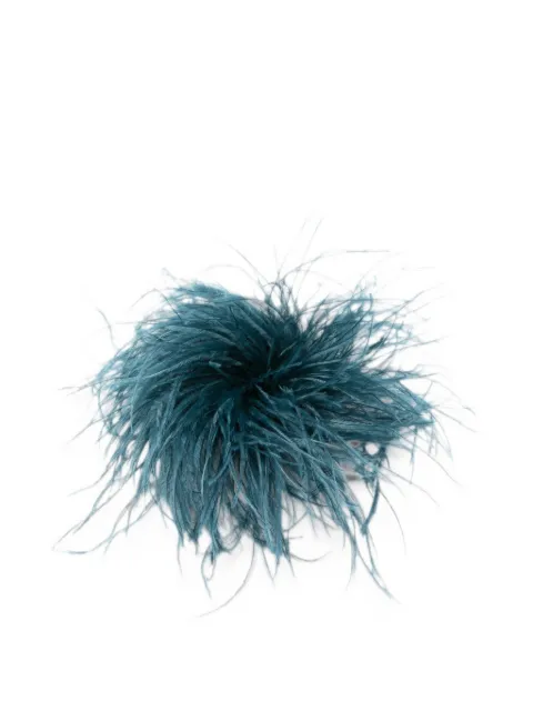 Gianluca Capannolo feather-trim brooch Blue 26IC700500F