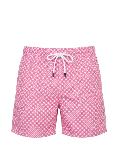Fedeli geometric-print drawstring swim shorts Pink 0031847744