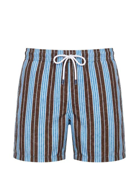 Fedeli vertical-stripe drawstring swim shorts Blue 00318477