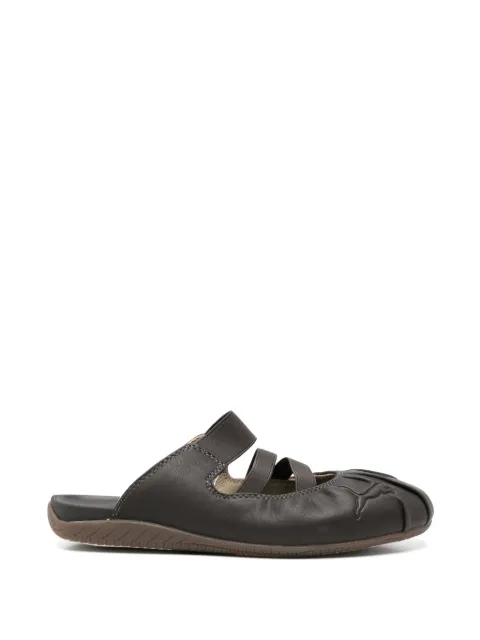 PUMA Speedcat logo-embossed leather mules Brown 40961804