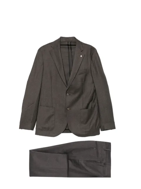 LUIGI BIANCHI MANTOVA single-breasted notched-lapels suit Grey 6453221