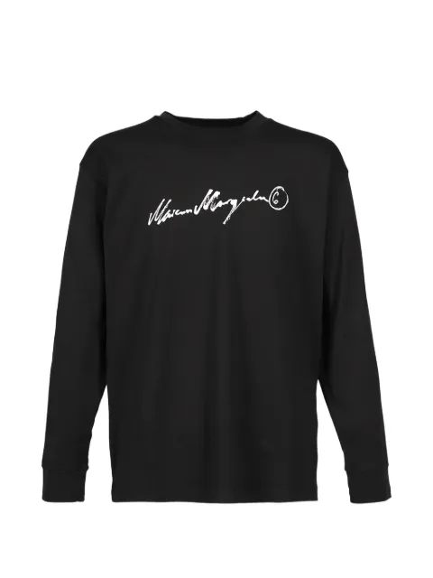 MM6 Maison Margiela logo-print long-sleeve T-shirt Black S52GC0370M20258900