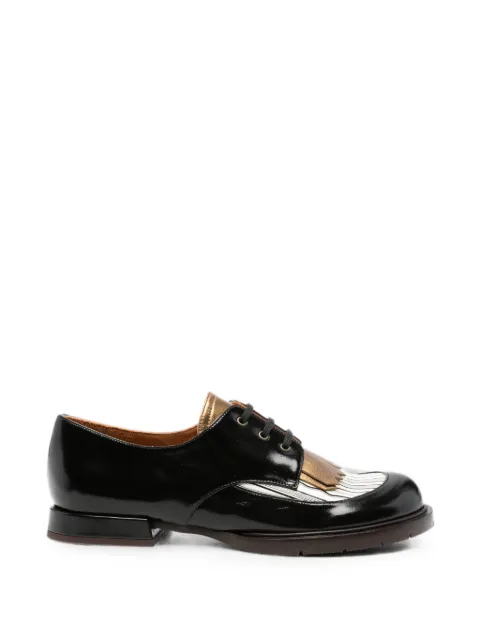 Chie Mihara Jeripa fringe-detail leather shoes Black JERIPA