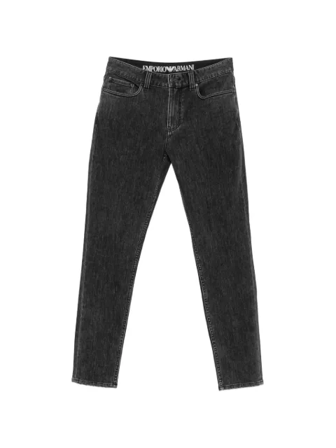 Emporio Armani logo-plaque straight-leg jeans Black EM006514AF17494