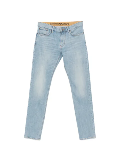 Emporio Armani logo-plaque slim-fit jeans Blue EM000121AF29772