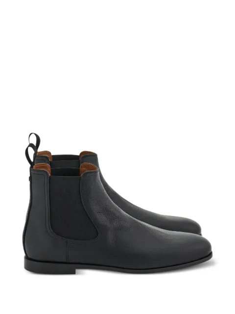 Ferragamo grained leather ankle boots Black 794929