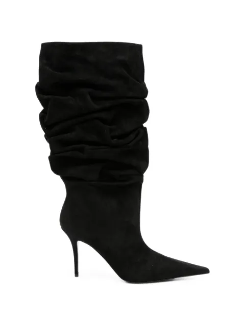 Amina Muaddi Anok slouched suede boots Black 18S366661ANO
