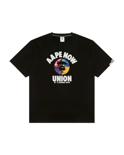 AAPE BY *A BATHING APE® Moonface logo-print T-shirt Black AAPTEM1837XXQ