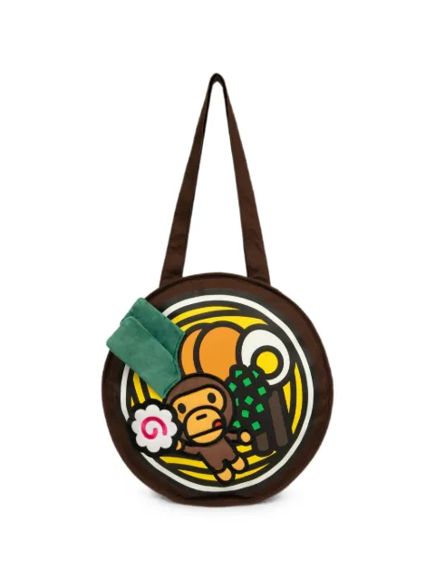 *BABY MILO® STORE BY *A BATHING APE® graphic-print plush shoulder bag Brown 0MXBGW4459XXQ
