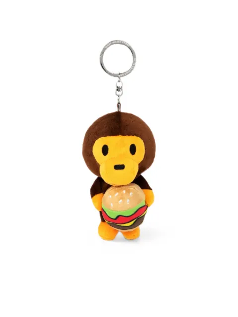 *BABY MILO® STORE BY *A BATHING APE® burger-detail plush keychain Brown 0MXACW4474XXQ
