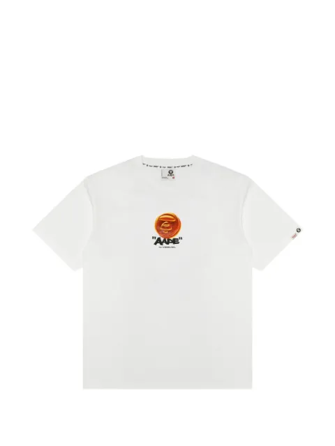 AAPE BY *A BATHING APE® moonface-print T-shirt White AAPTEM1884XXQ