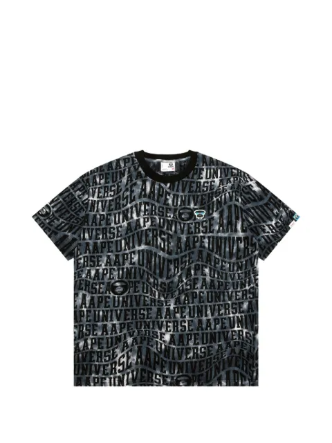 AAPE BY *A BATHING APE® AAPEUNVS all-over-print T-shirt Black AAPTEM1879XXQ