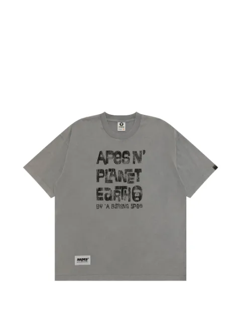 AAPE BY *A BATHING APE® AAPER graphic-print T-shirt Grey AAPTEM1832XXQ