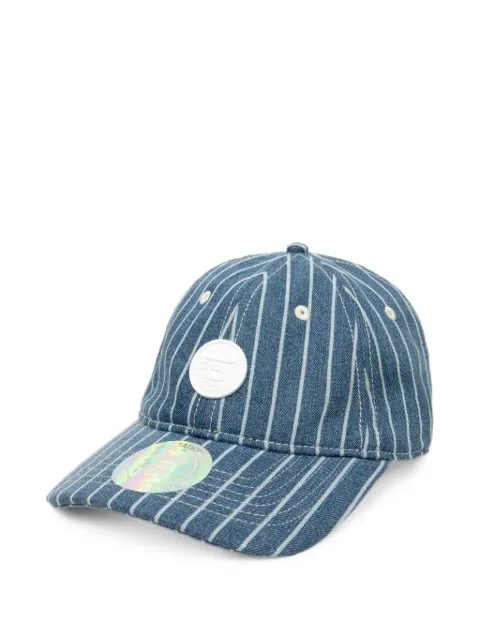 AAPE BY *A BATHING APE® Moonface striped cap Blue AAPCPM5387XAQ