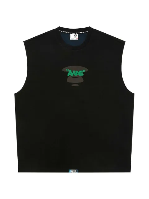 AAPE BY *A BATHING APE® Moonface logo-print tank top Black AAPTKM1890XXQ