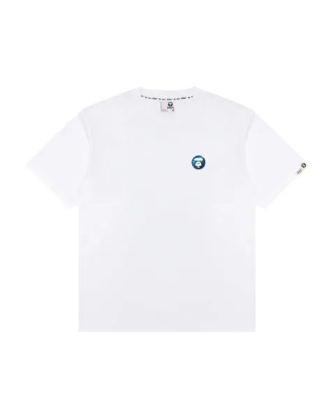 AAPE BY *A BATHING APE® Moonface logo-print T-shirt White AAPTEM1869XXQ