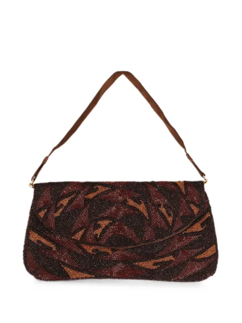 Vintage beaded-pattern shoulder bag Brown W137262