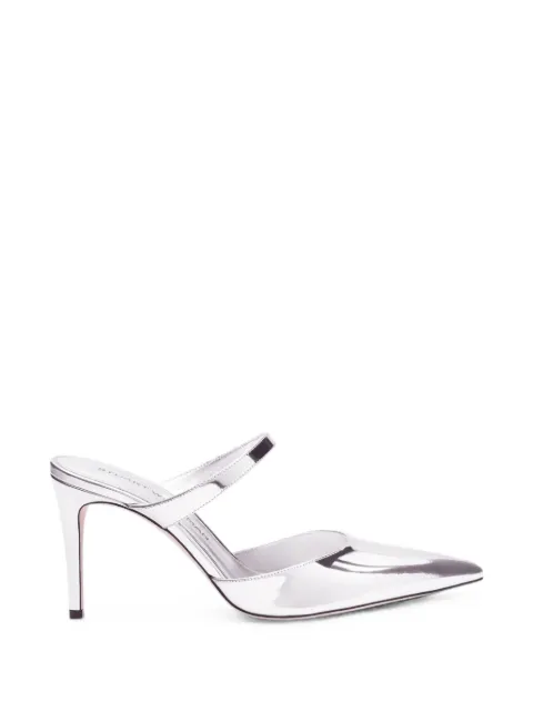 Stuart Weitzman Stuart Power pointed-toe mules Grey SO178LSPSLV