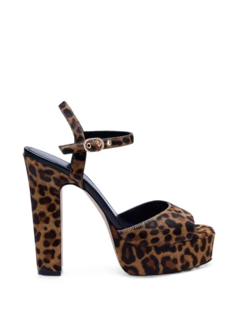 Stuart Weitzman leopard-print platform sandals Brown SO229LEHZ5O