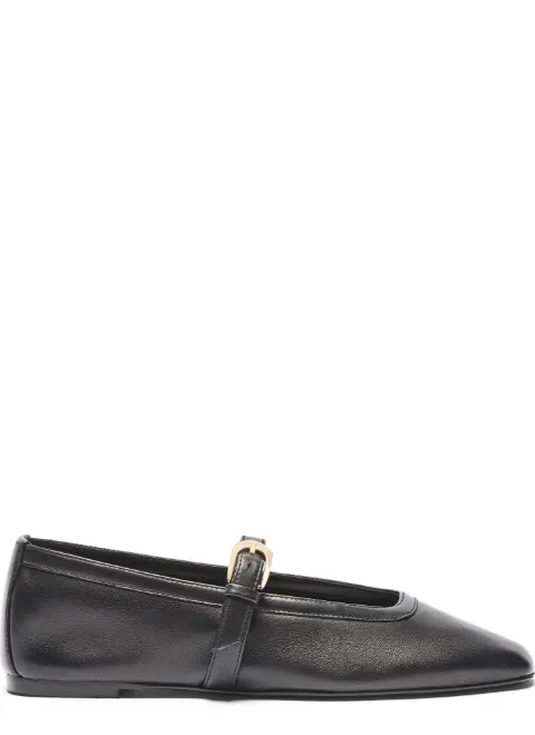 Stuart Weitzman Sai buckle-detail ballet flats Black SO349UNLBLK