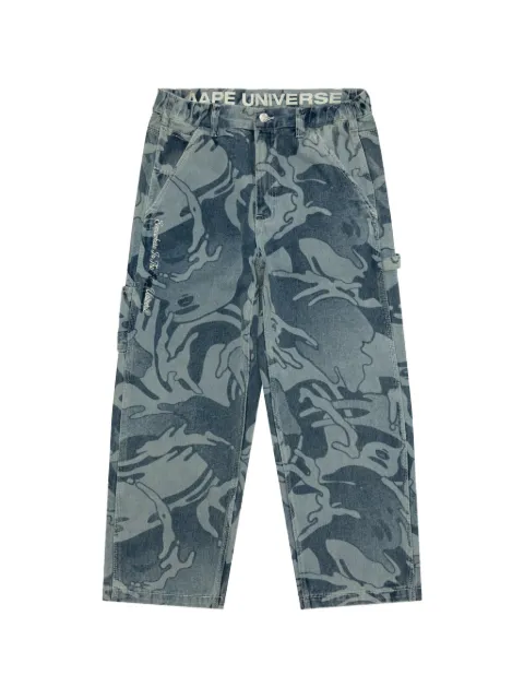 AAPE BY *A BATHING APE® AAPEUNVS camo-print jeans Blue AAPPTMC688XXQ