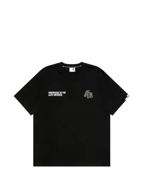 AAPE BY *A BATHING APE® logo-patch T-shirt Black AAPTEM1852XXQ