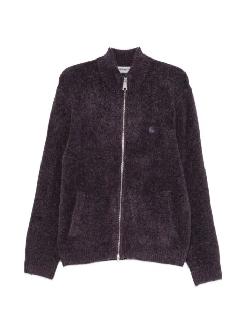 Carhartt WIP Curtis logo-embroidered cardigan Purple I037033