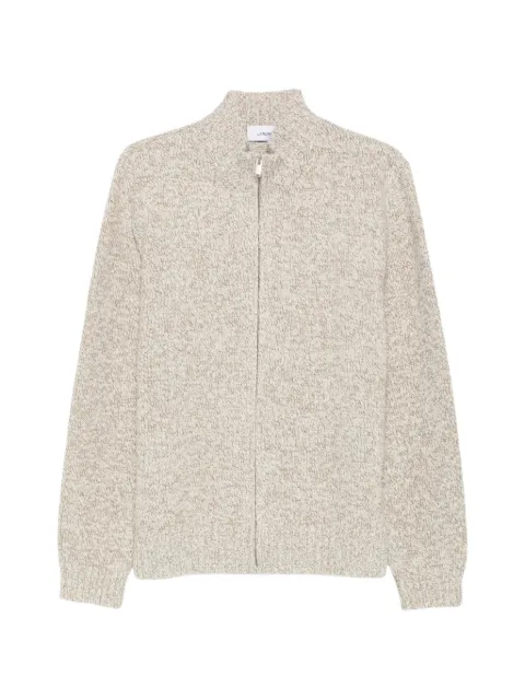Lardini zip-up marl-knit sweater Neutrals ACLMML475AC670381