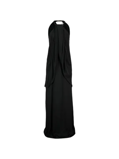 Stella McCartney draped satin gown Black 6A07293FU302