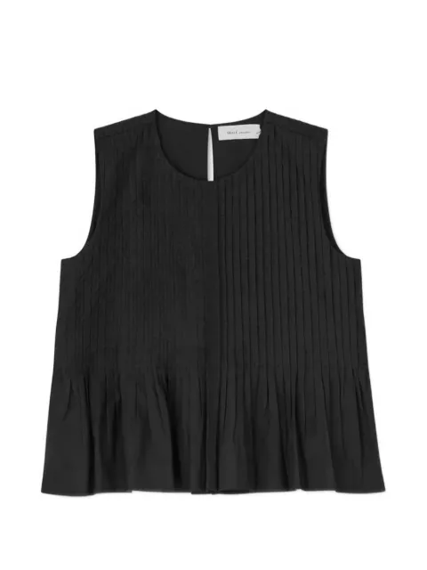 Skall Studio Pavlova pintuck-detail peplum top Black 1000125869