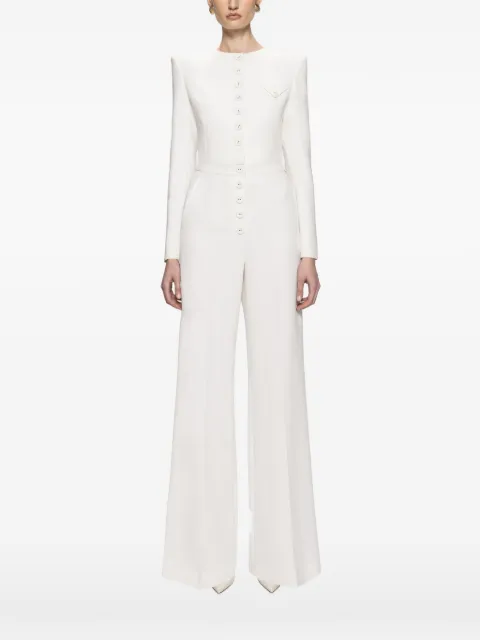 NISSA buttoned cropped jacket White S1376