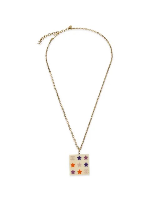 CHANEL Pre-Owned 2003 Square Chain pendant necklace Gold 197240