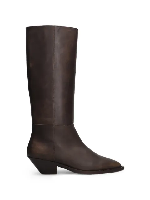 Via Roma 15 pointed-toe cowboy boots Brown 4727