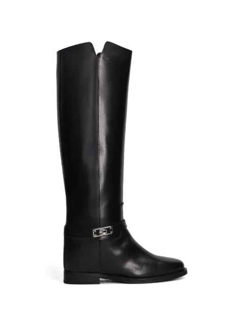 Via Roma 15 buckle-strap knee-high boots Black 4732