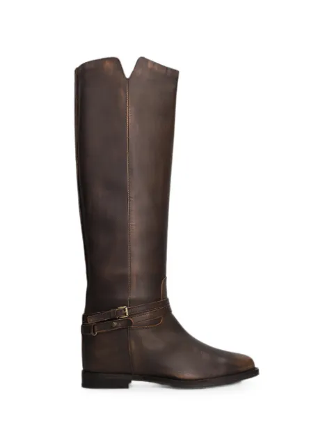 Via Roma 15 buckle-strap knee-high boots Brown 4421