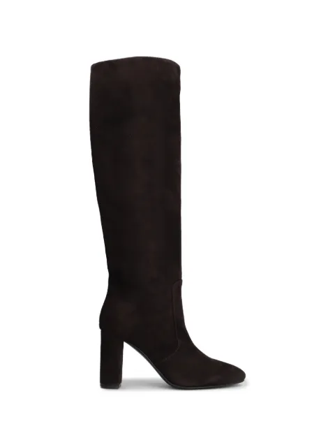 Via Roma 15 suede block-heel boots Brown 3434